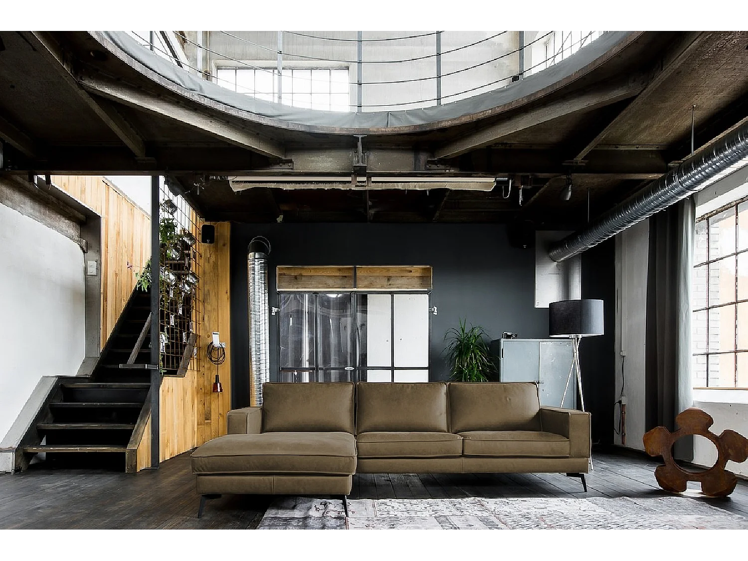 Hoekbank - Beige Leer - BLOOM