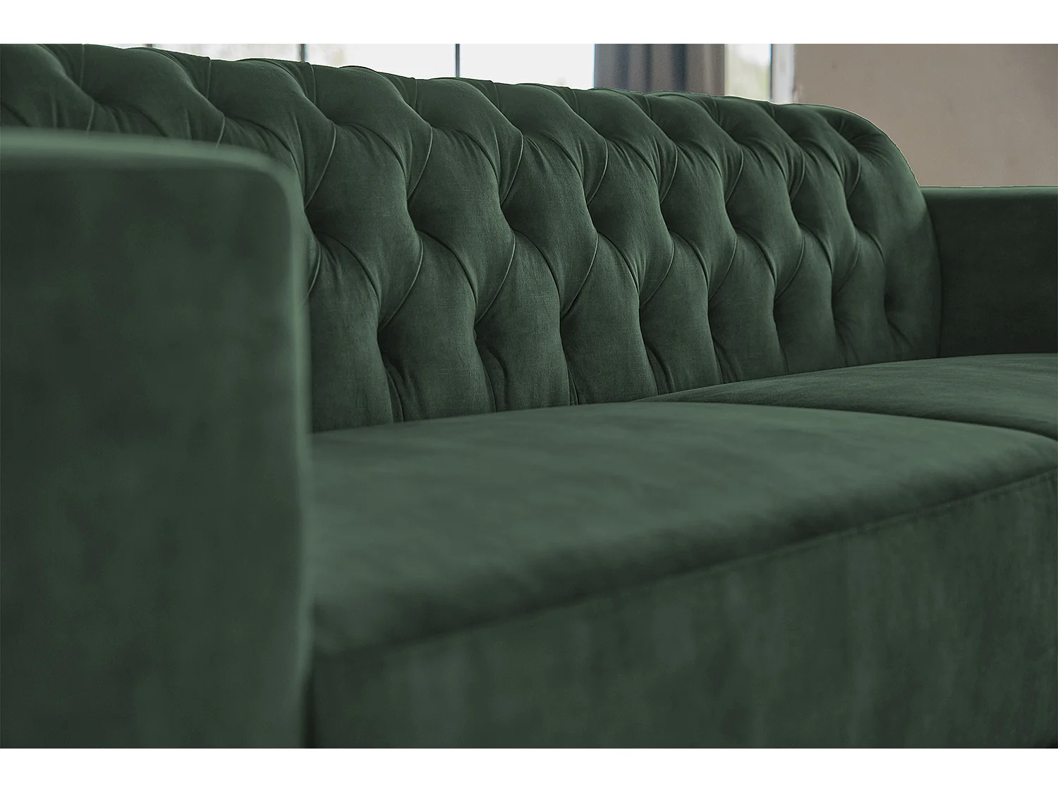 Chesterfieldsofa - Grün Velvet - CHARME