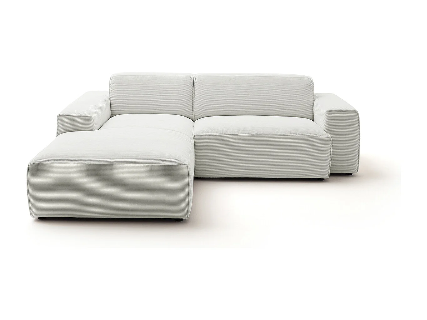 Ecksofa - Silber Cord - RANI