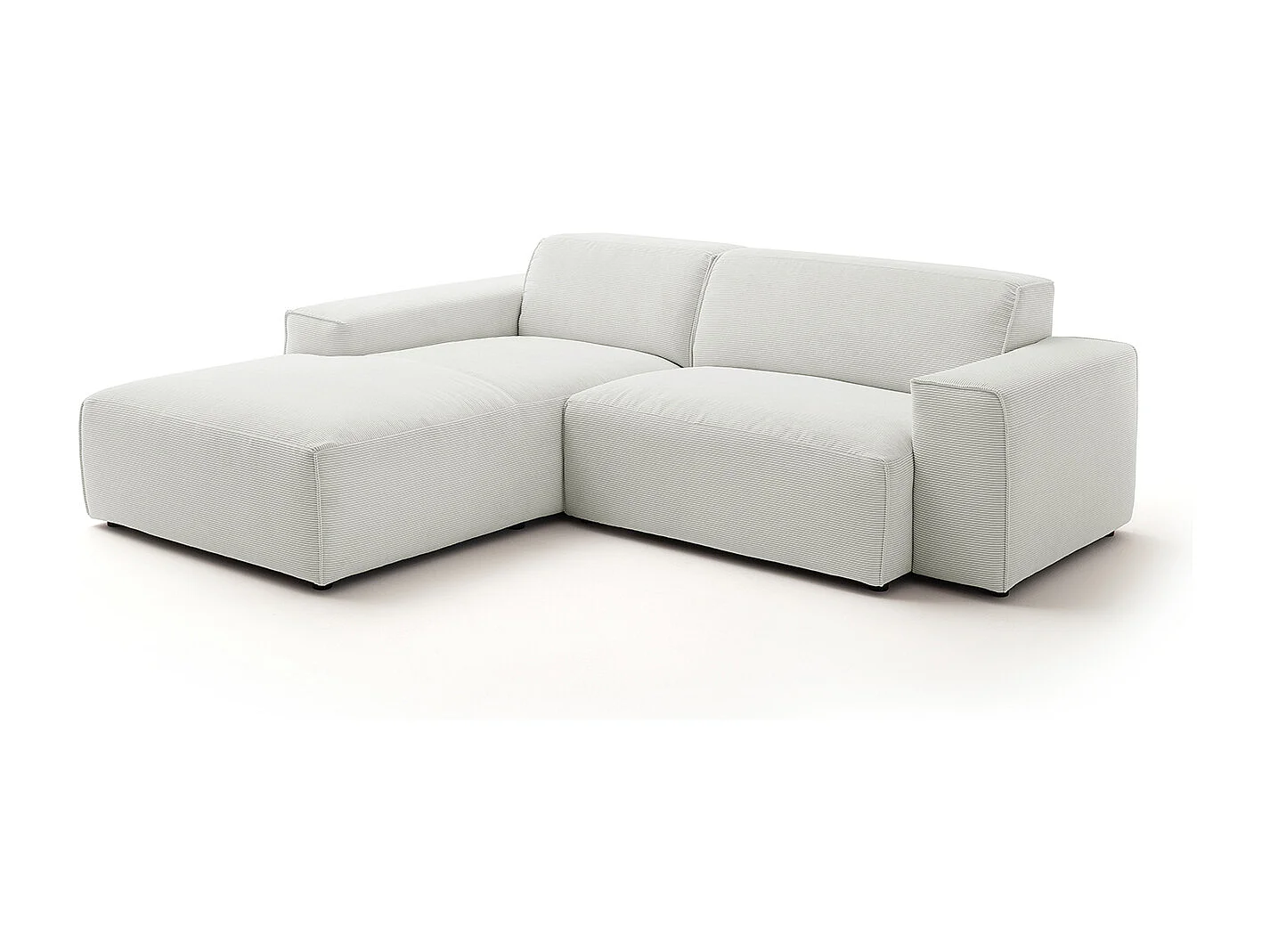 Ecksofa - Silber Cord - RANI
