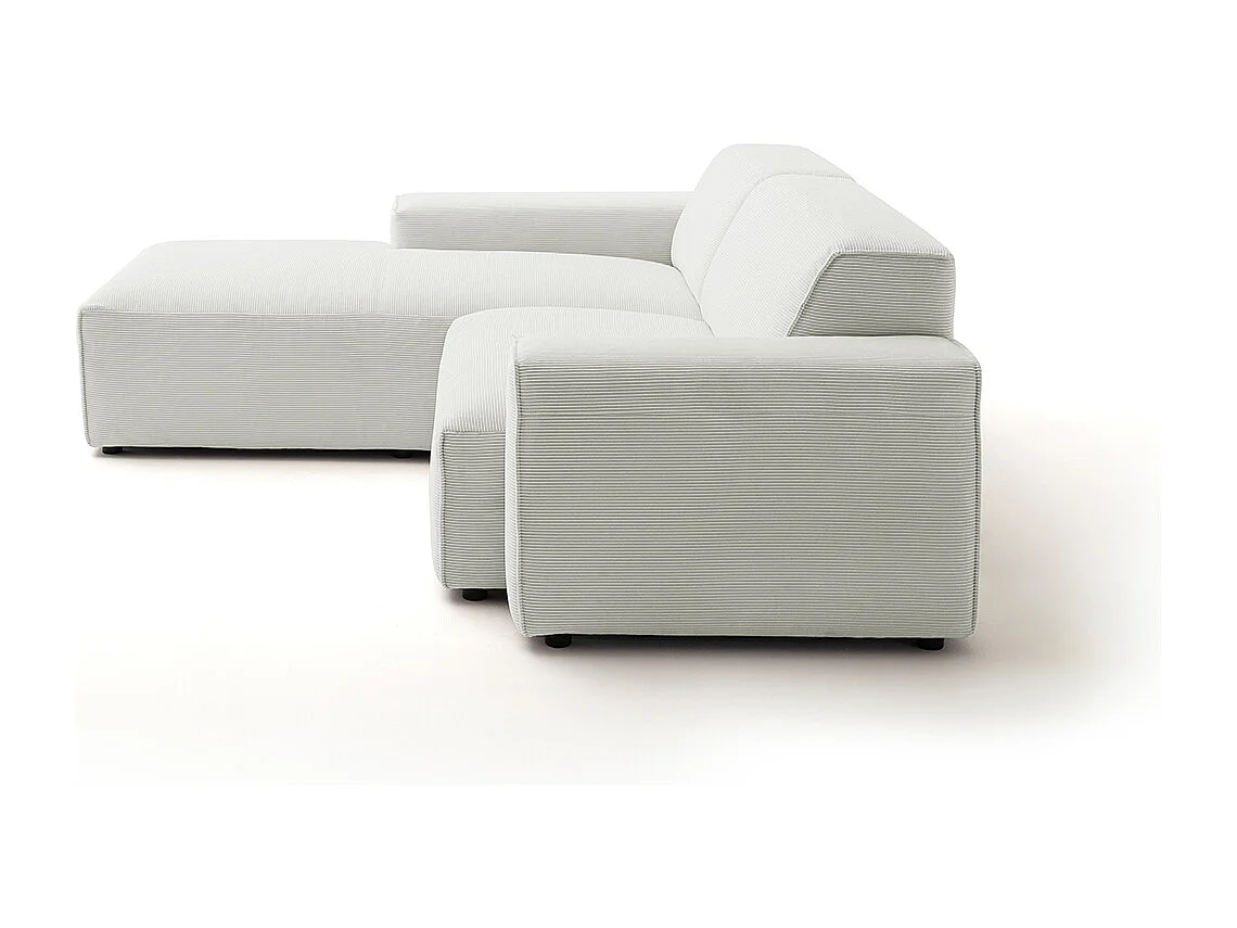 Ecksofa - Silber Cord - RANI