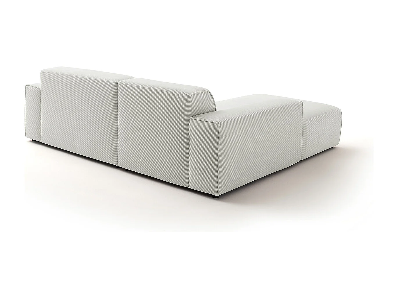 Ecksofa - Silber Cord - RANI