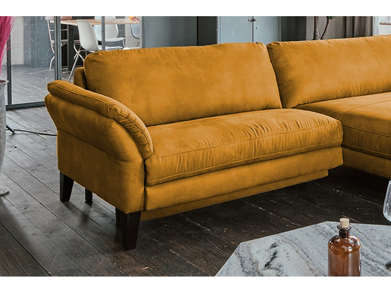 Ecksofa - Gold Webstoff - MALTA