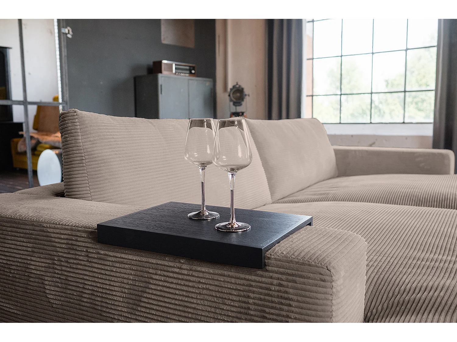 Big - taupe Velours côtelé - MADELINE