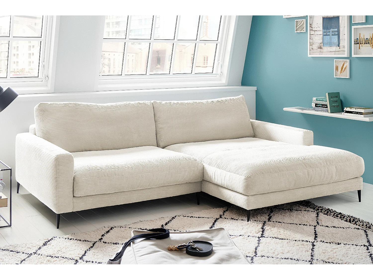 Hoekbank - Crème wit Koord - CARA