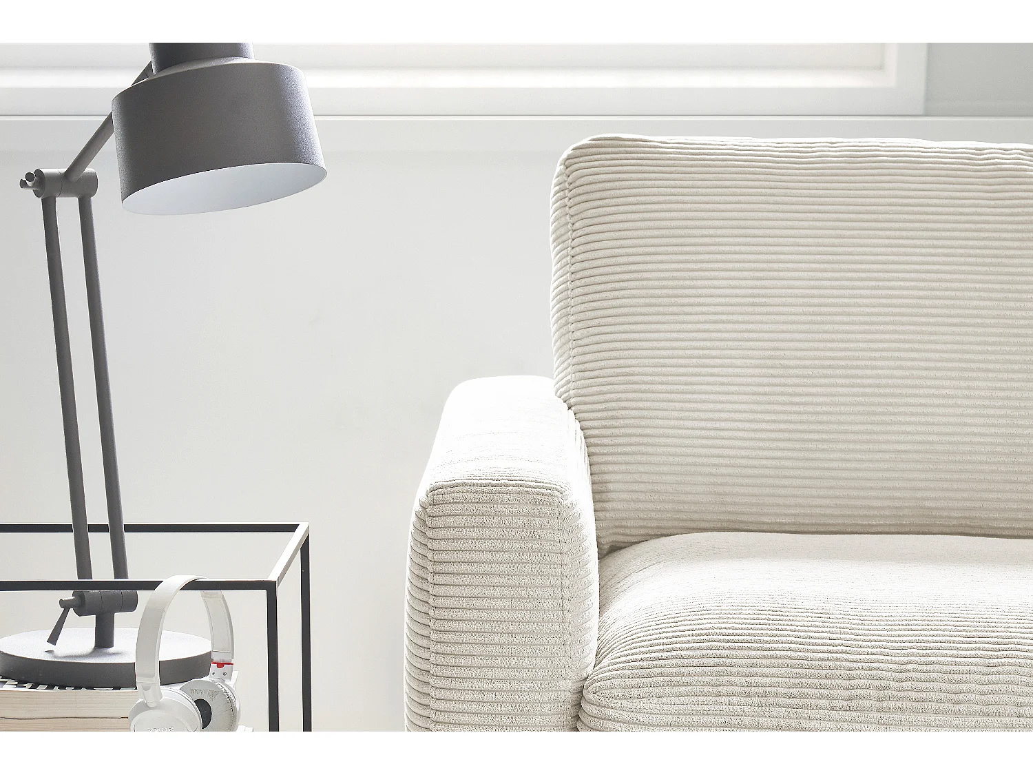 Hoekbank - Crème wit Koord - CARA