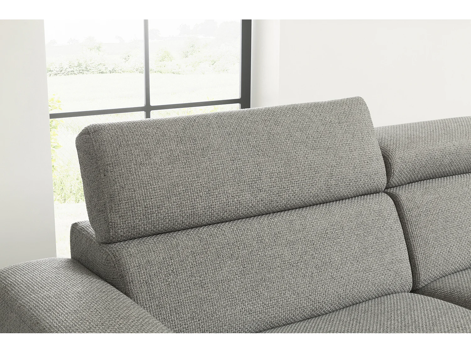 Canapé - Gris tissu tissé - RISO