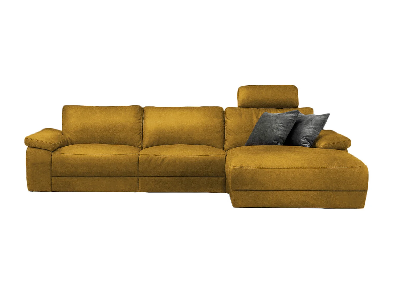 Ecksofa - Gelb Webstoff - LOLA