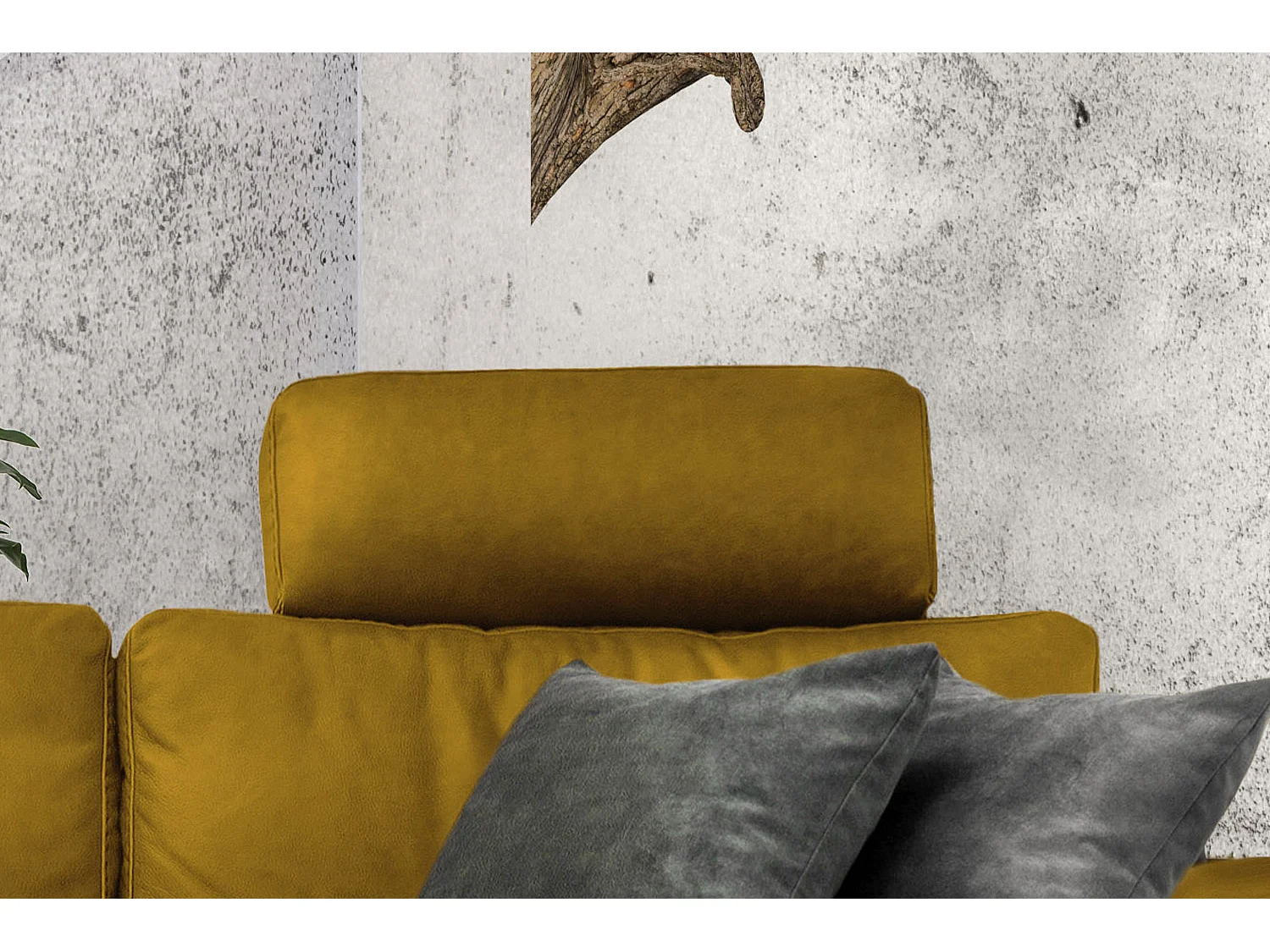 Ecksofa - Gelb Webstoff - LOLA