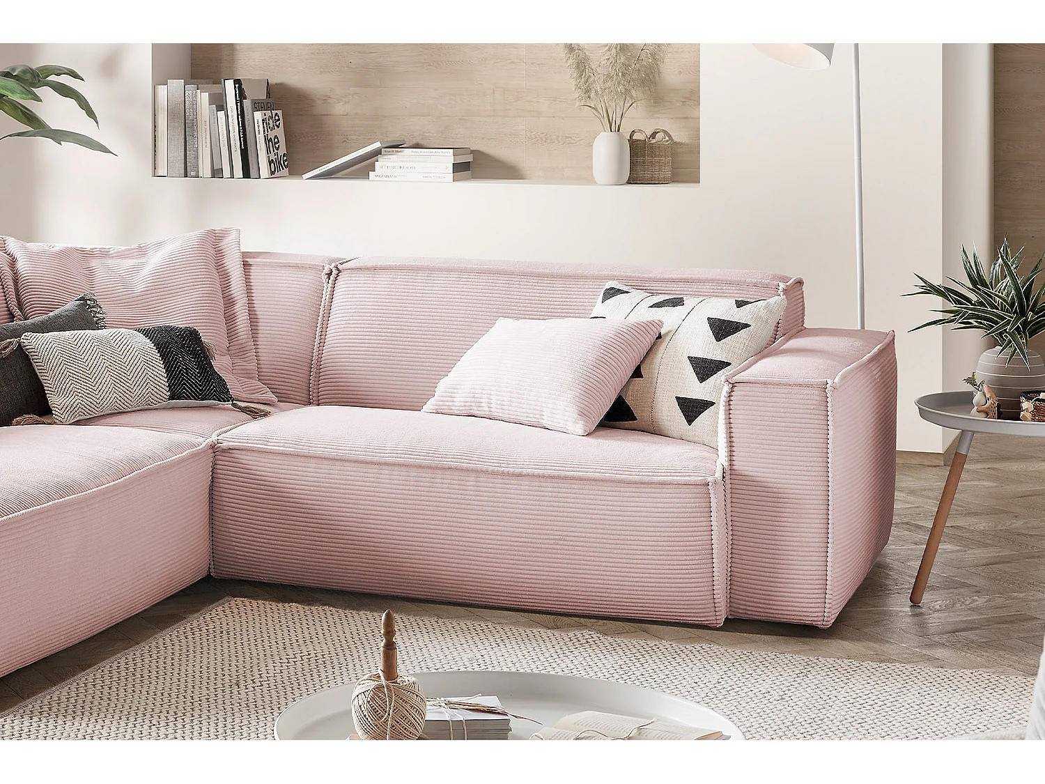 Hoekbank - Roze Koord - SAMU