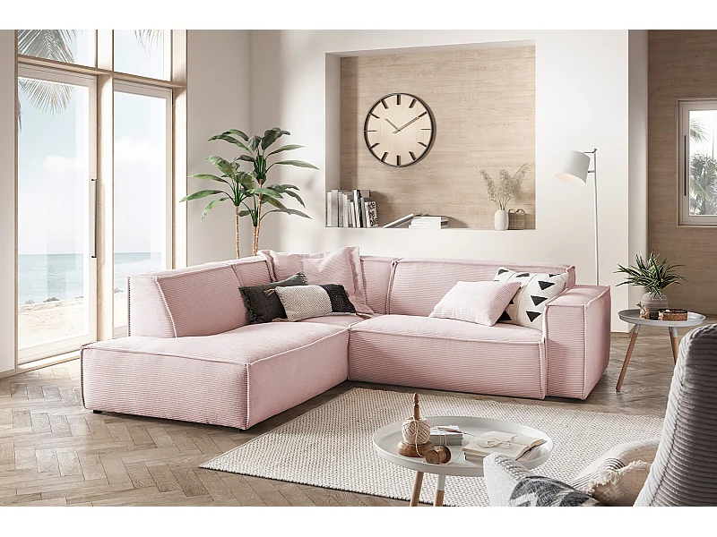 Ecksofa - Pink Cord - SAMU