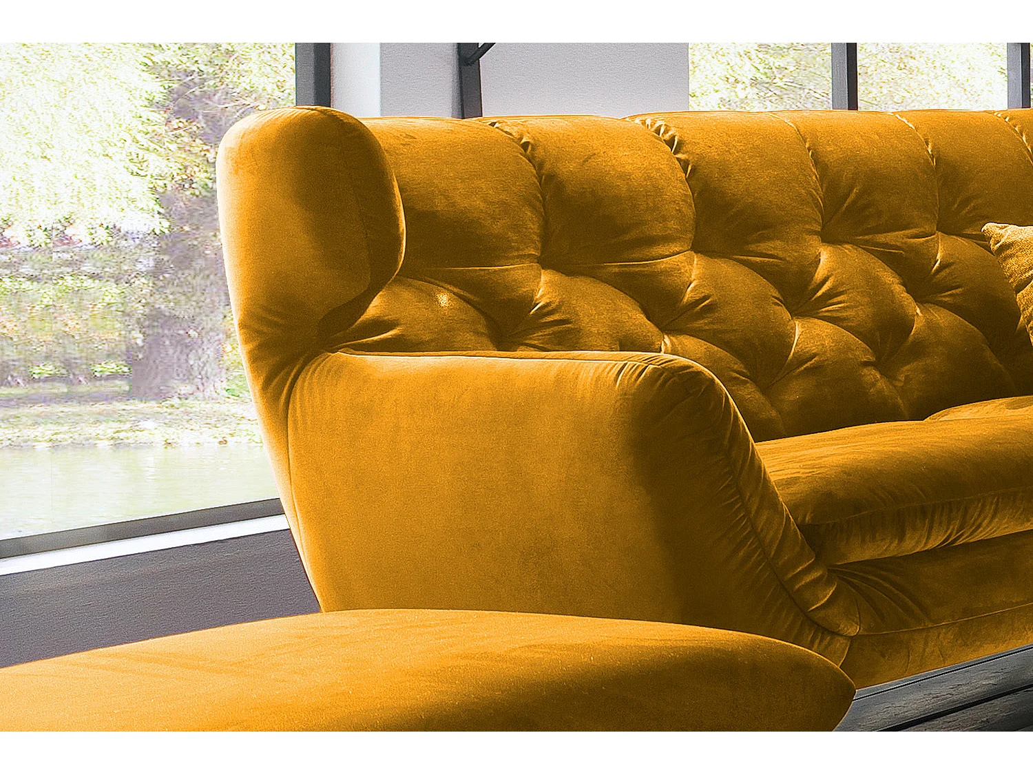 Sofa - Gelb Velvet - CHARME