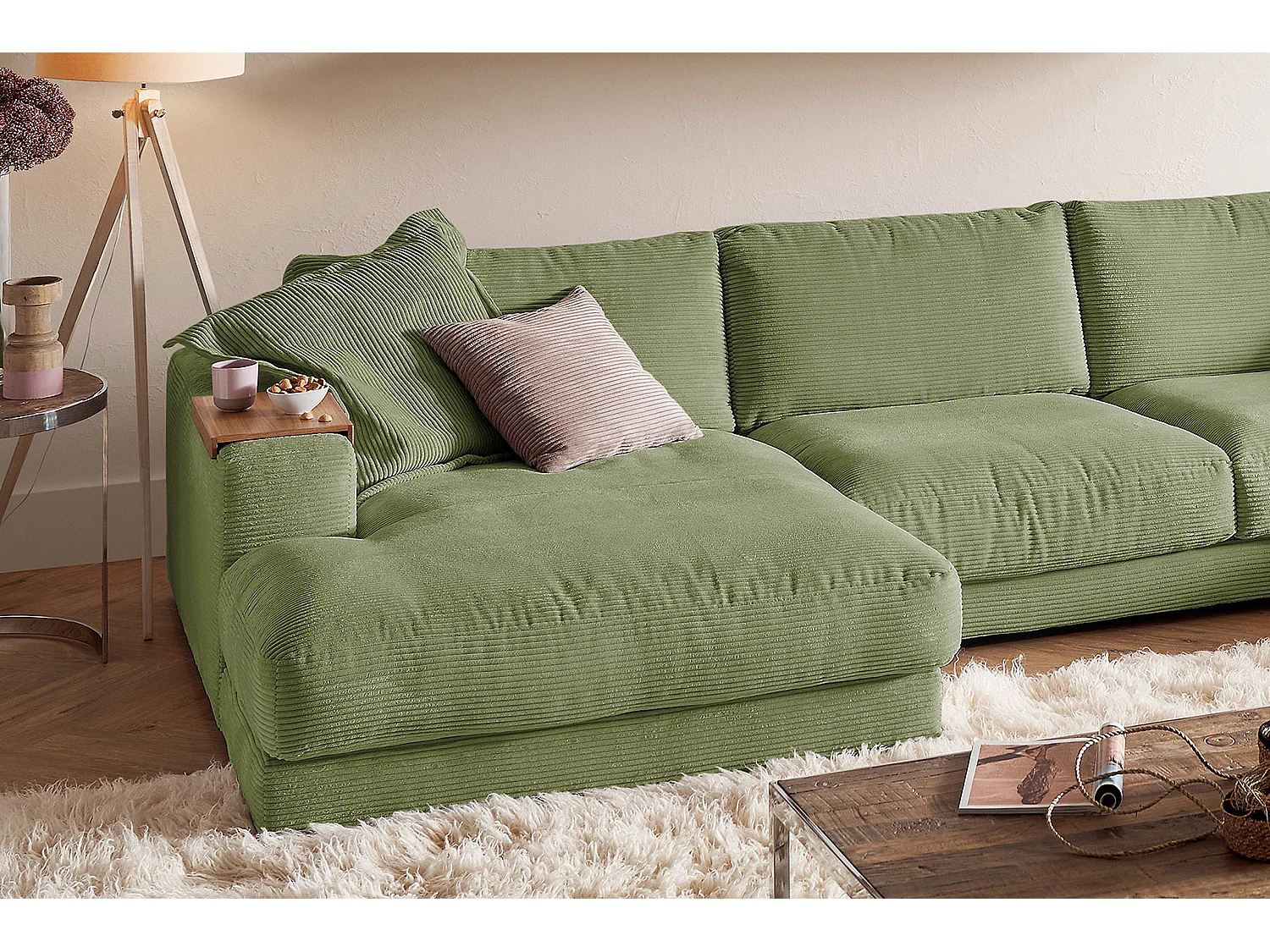 Levend - Donkergroen Koord - MADELINE