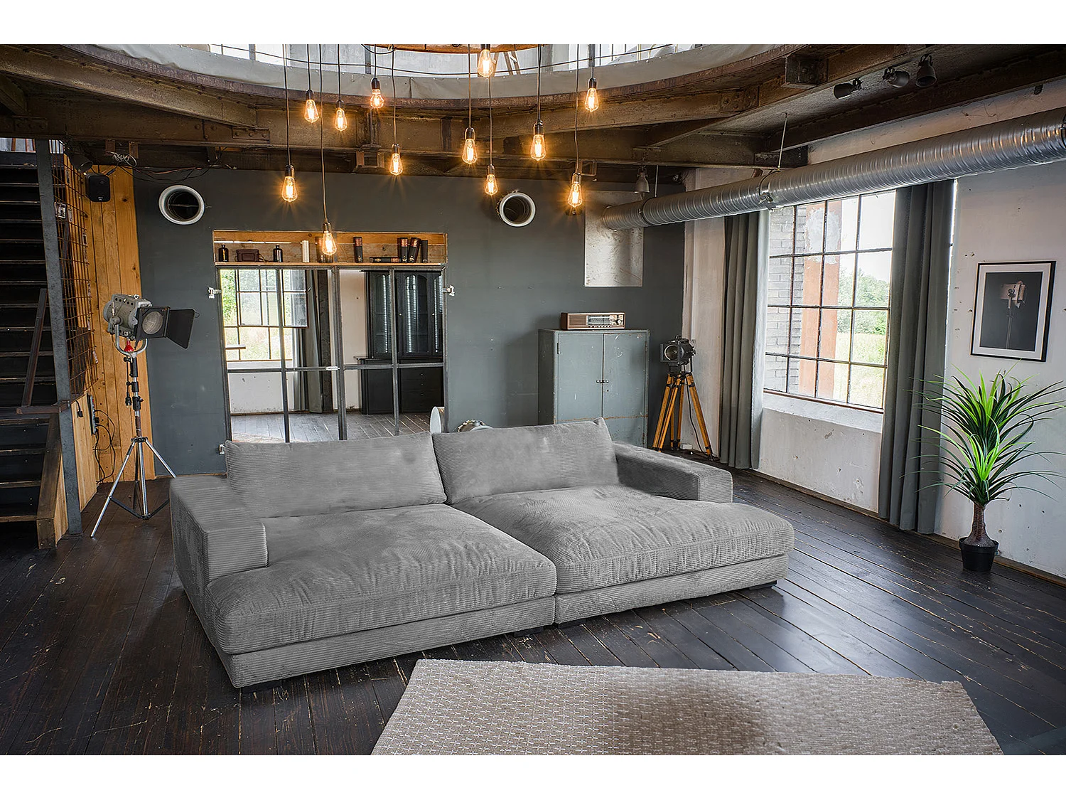 Bigsofa - Grau Cord - MADELINE