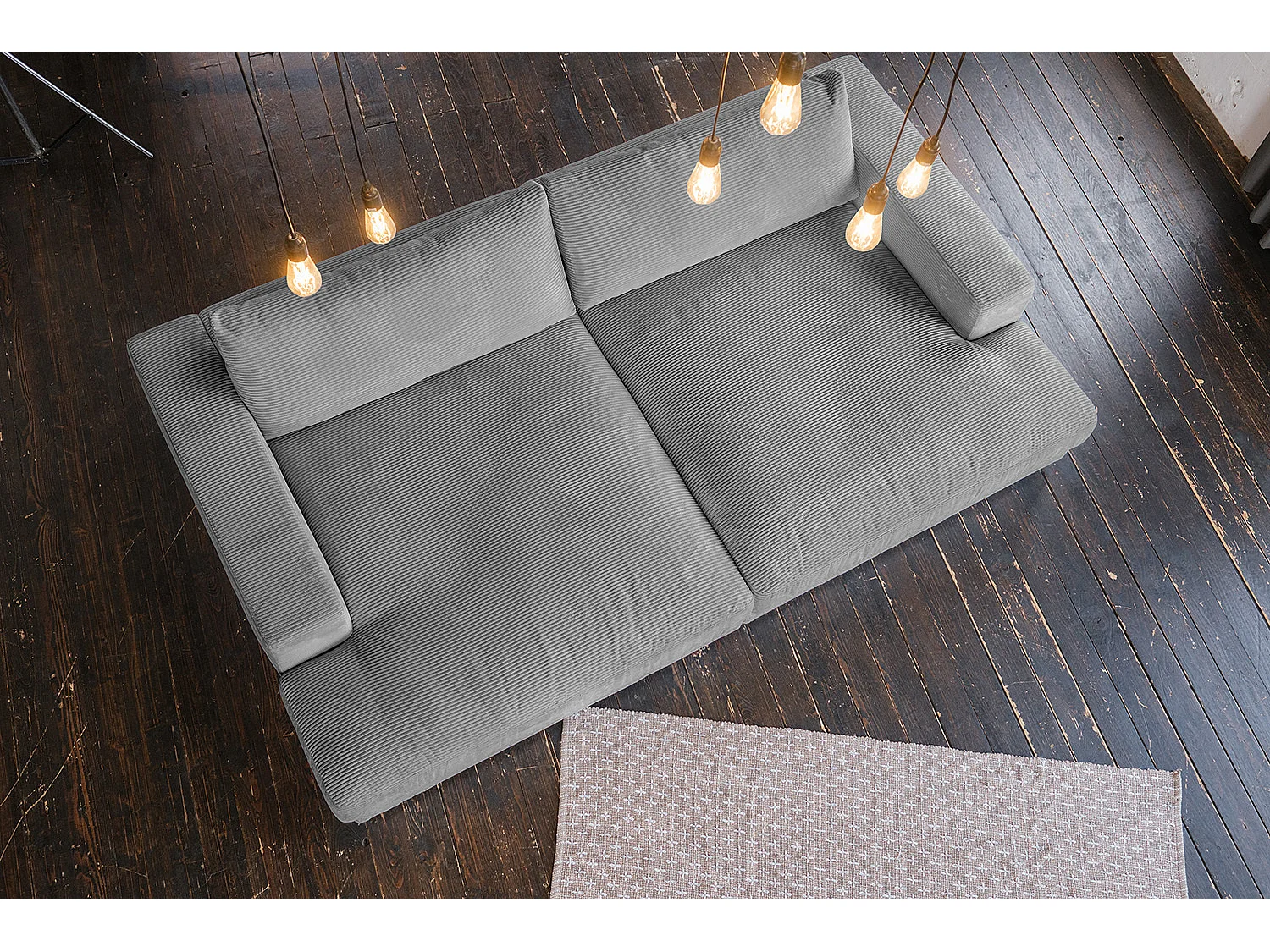 Bigsofa - Grau Cord - MADELINE