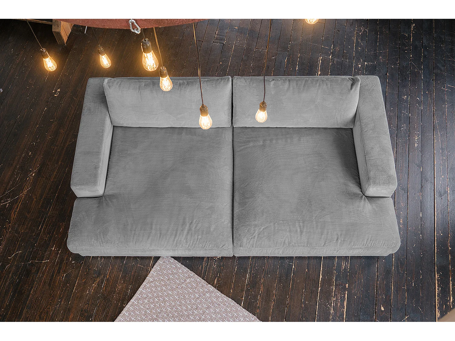 Bigsofa - Grau Cord - MADELINE