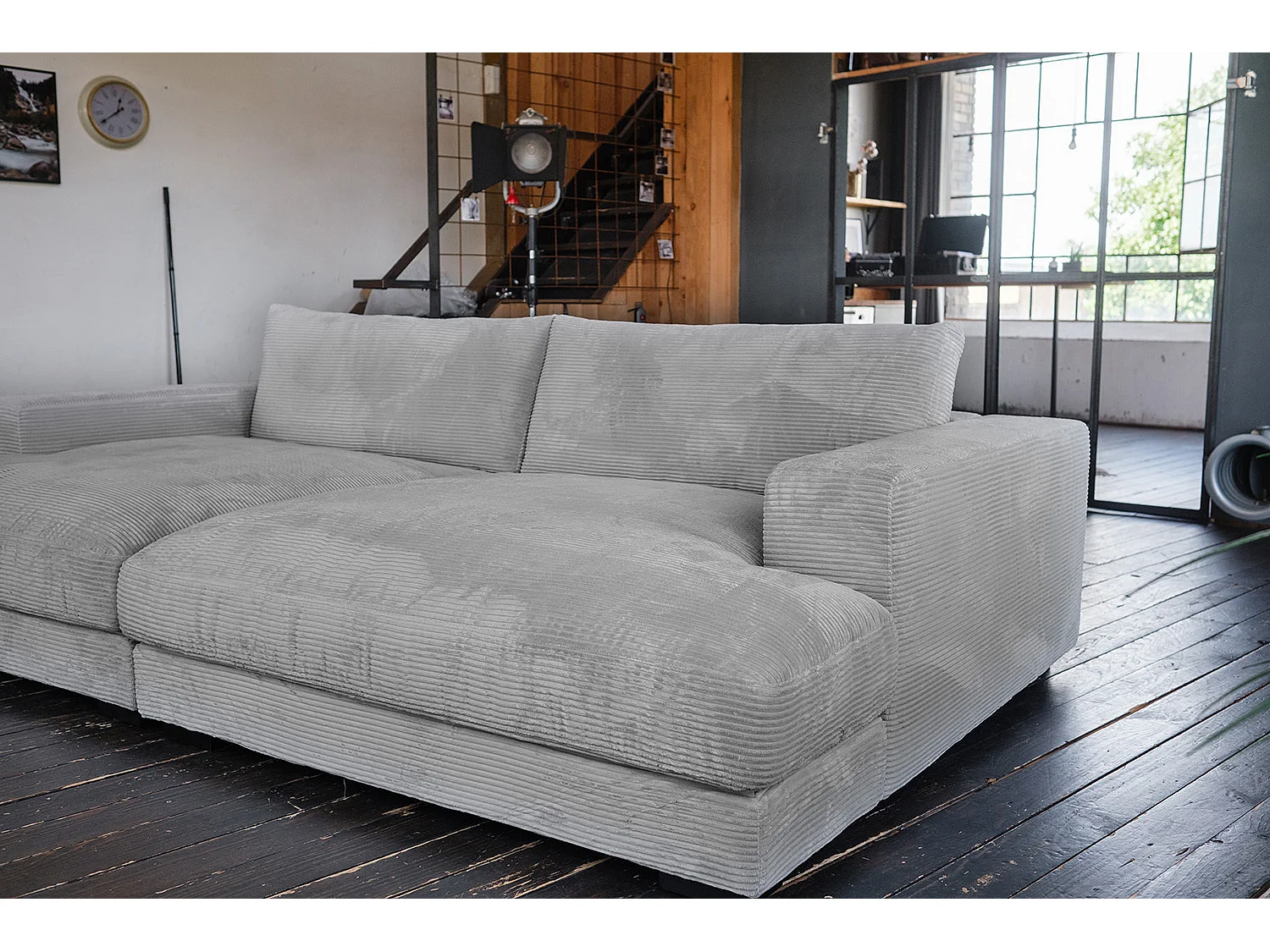 Bigsofa - Grau Cord - MADELINE