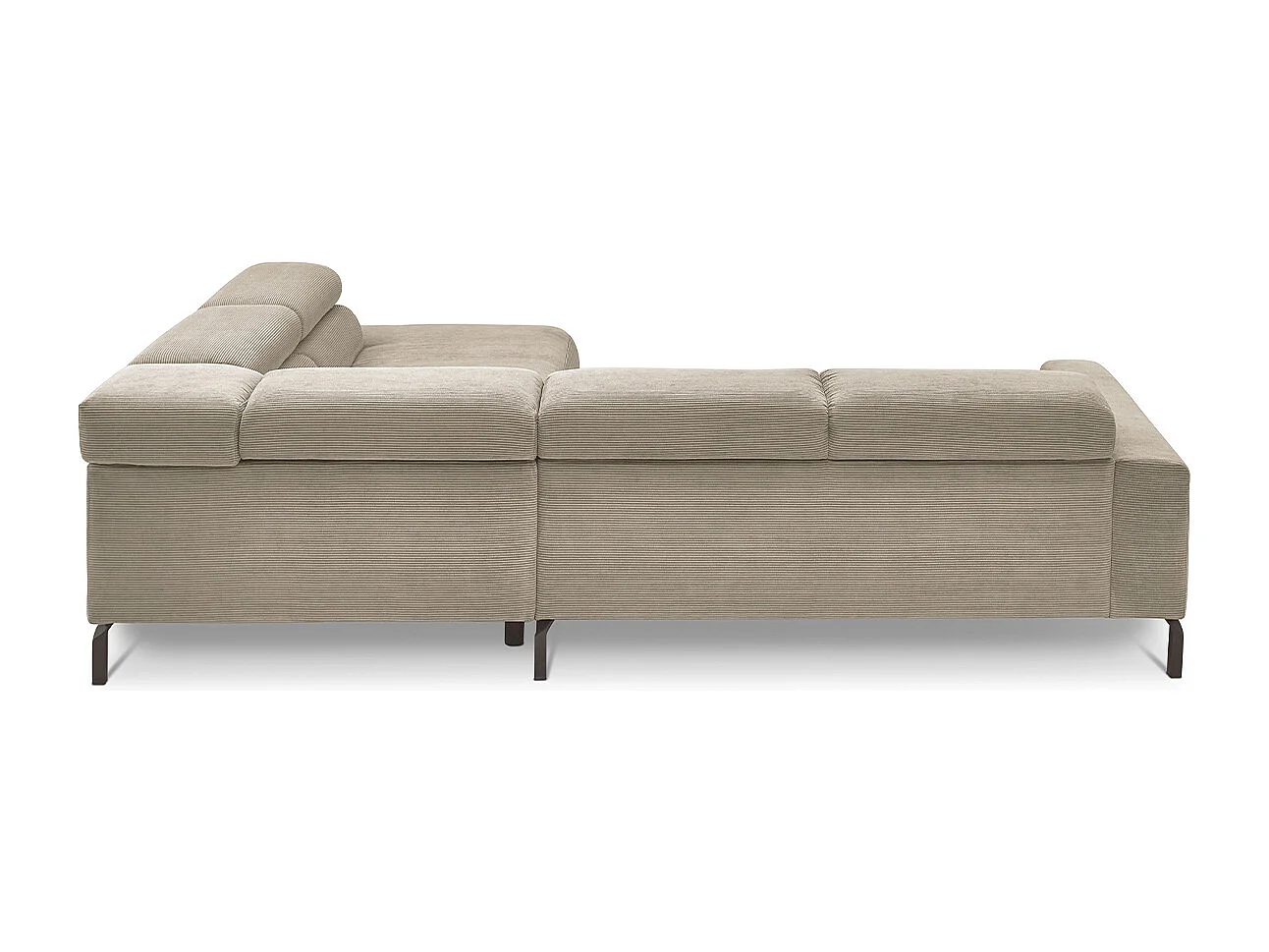 Ecksofa - Beige Cord - DELIA