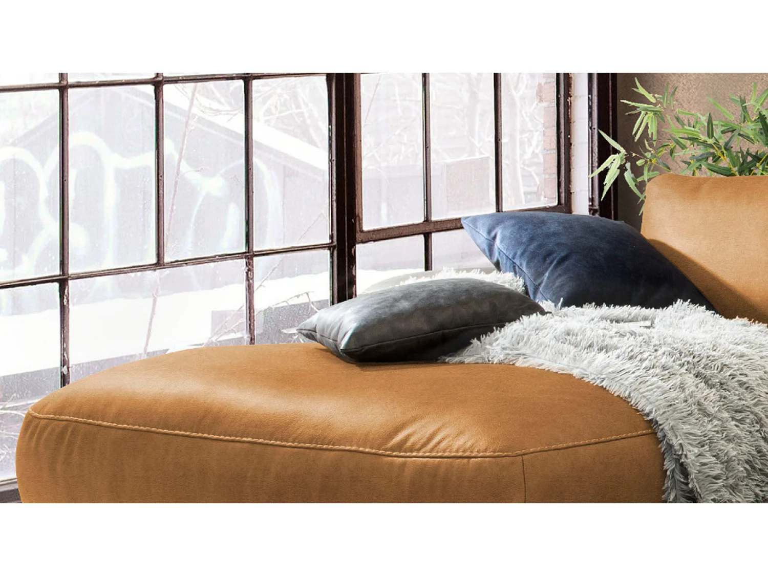 Hoekbank - Bruin Geweven stof - LOLA