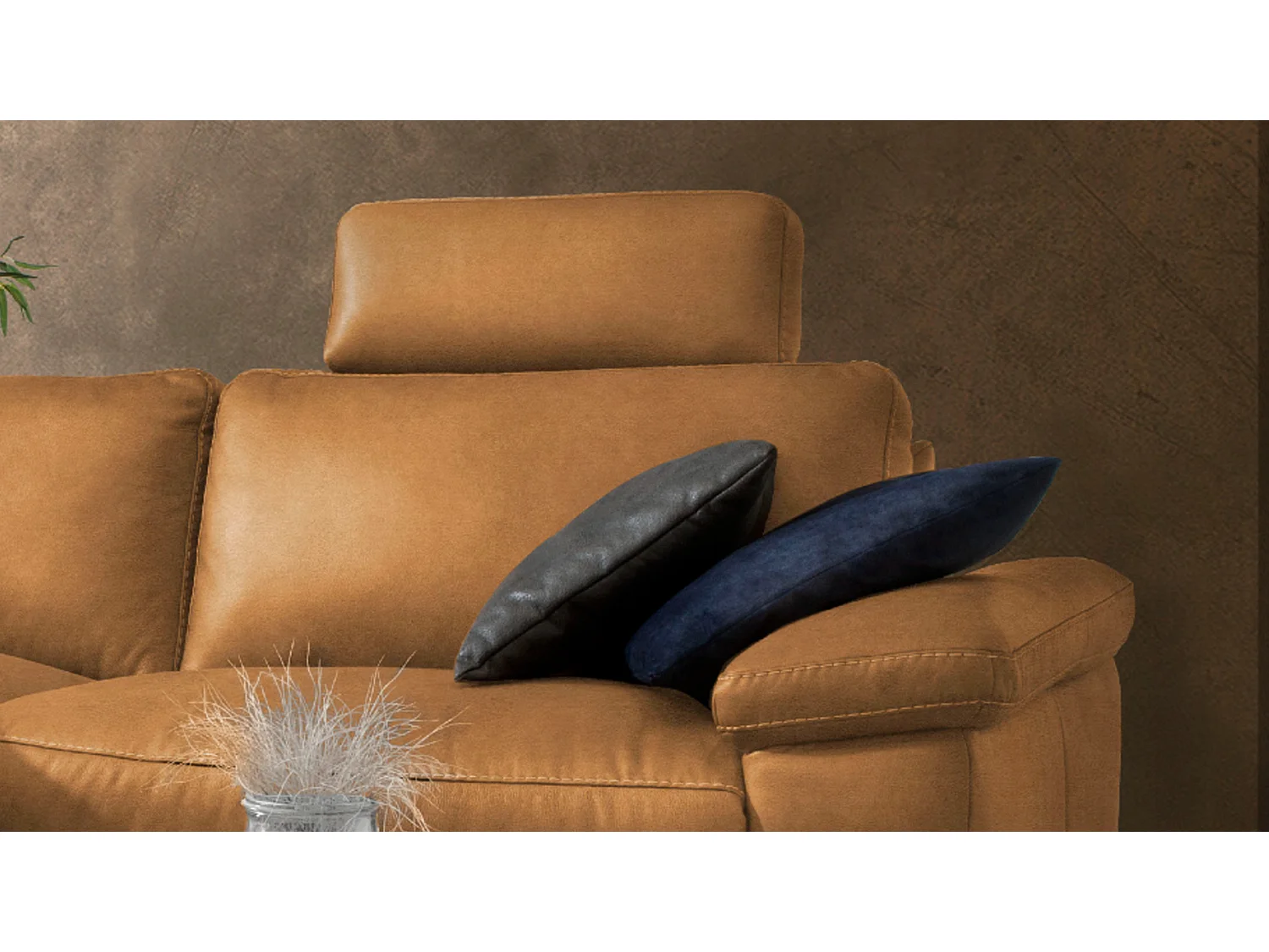 Hoekbank - Bruin Geweven stof - LOLA