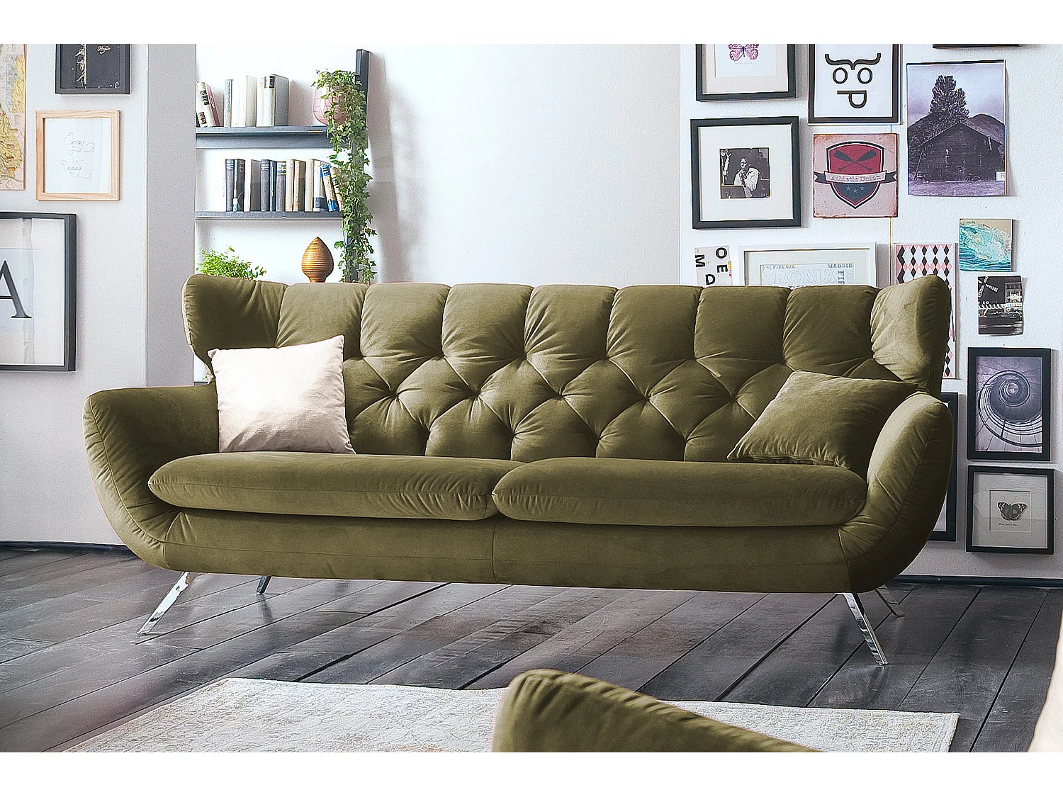 Bank - Groen Fluweel - CHARME