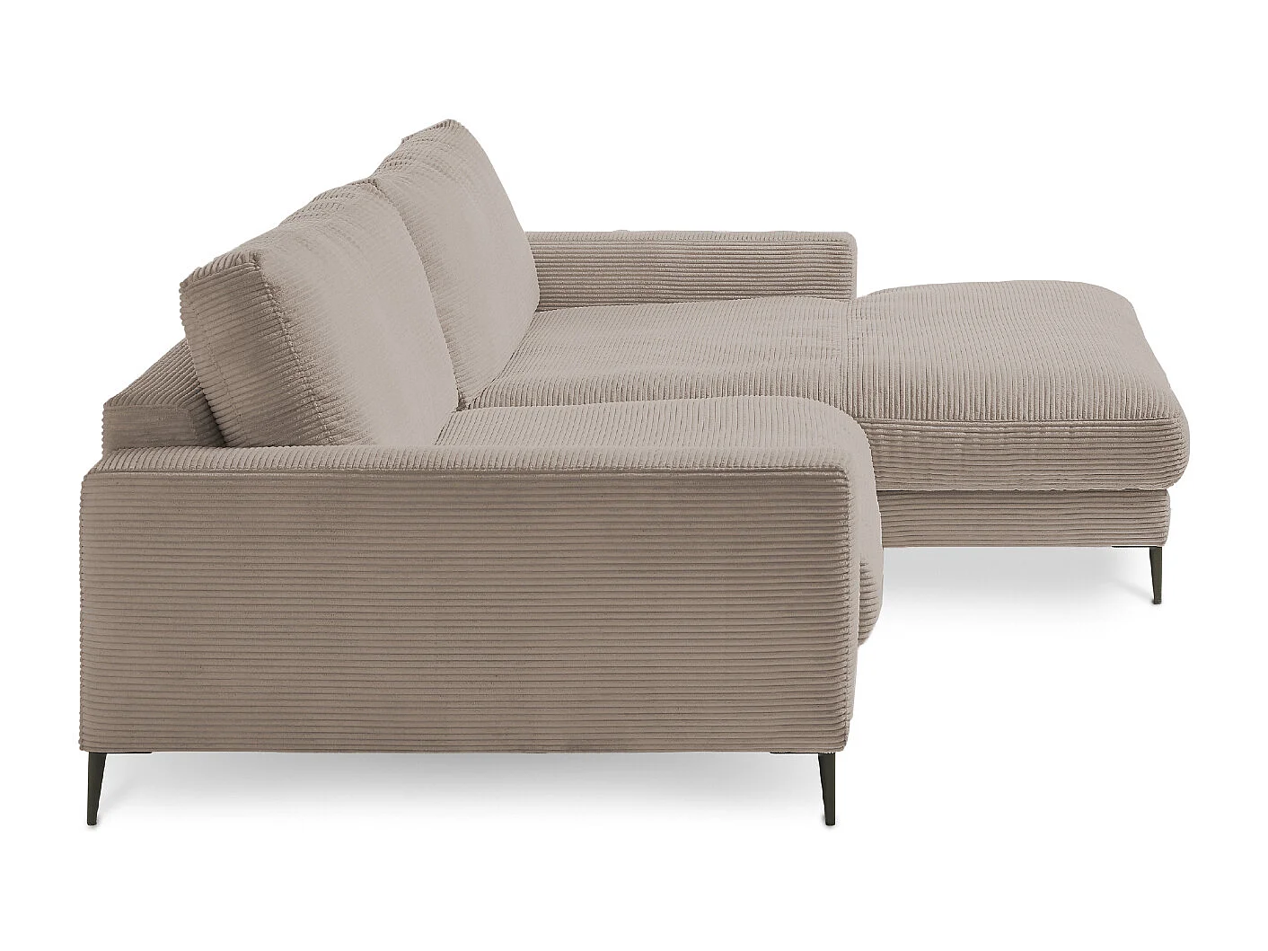 Ecksofa - Taupe Cord - CARA