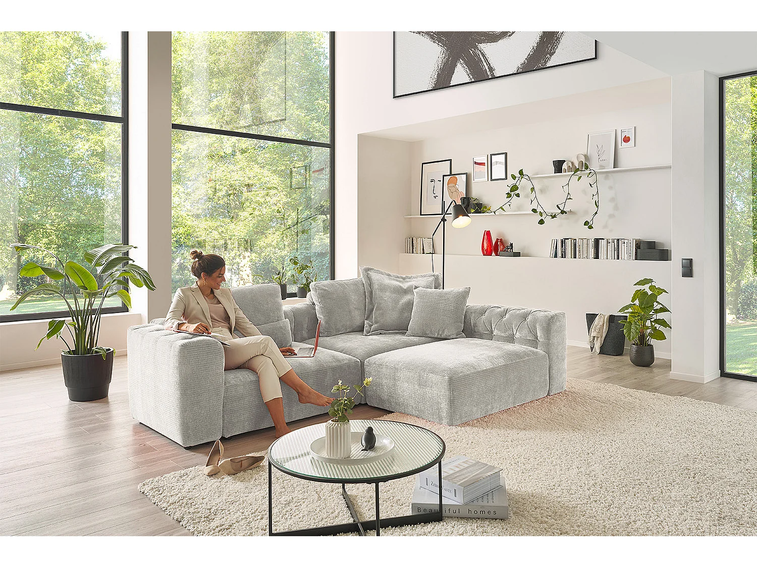 Modulsofa - Silber Cord - SEPHI