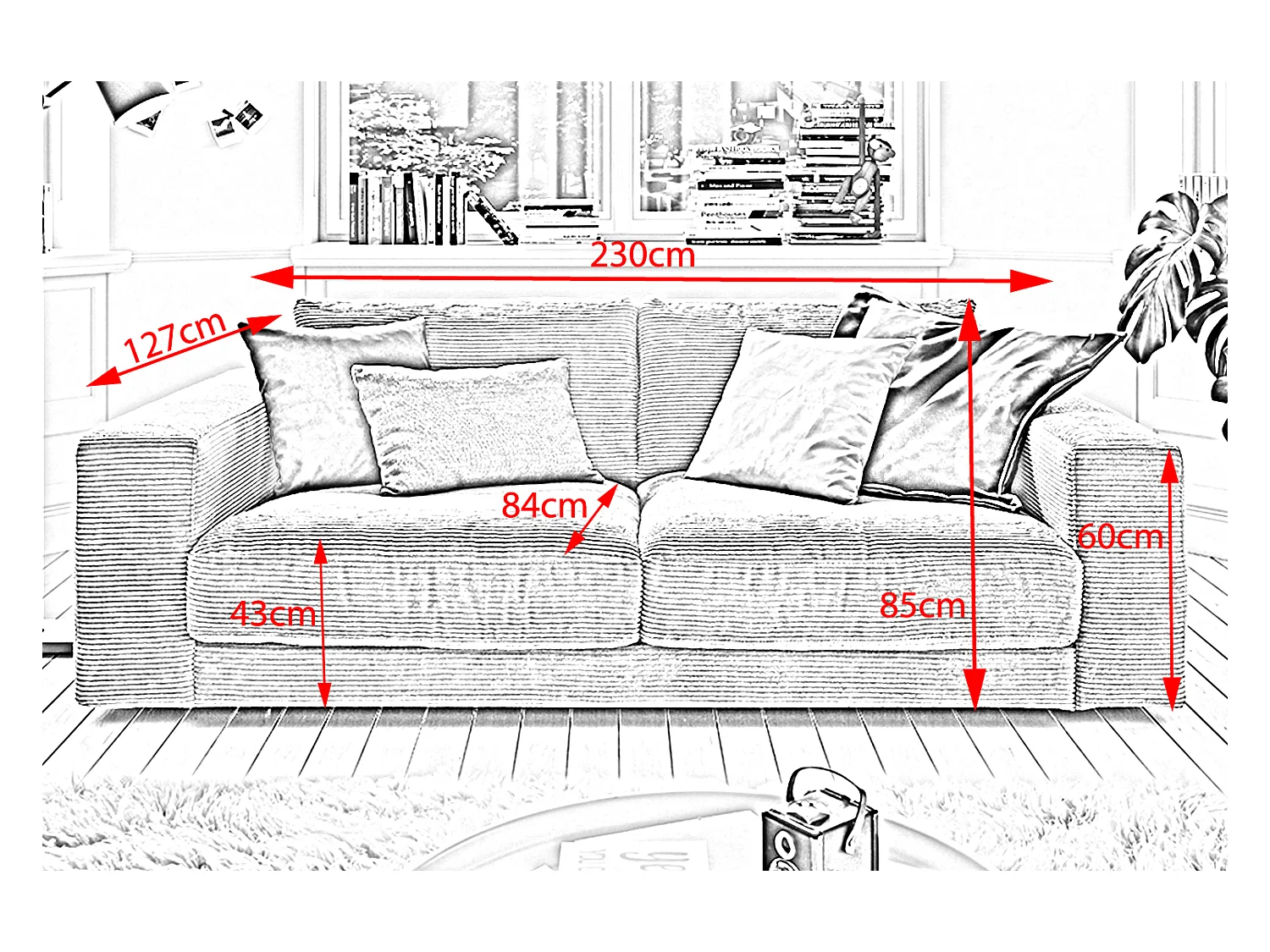 Sofá - Rosa Pana - MADELINE