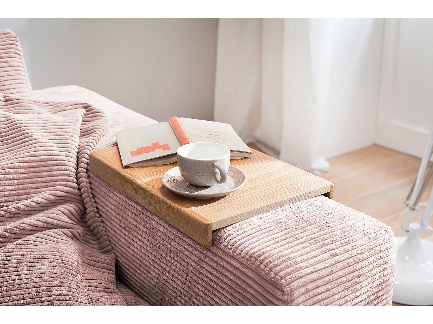 Canapé - Rose Velours côtelé - MADELINE