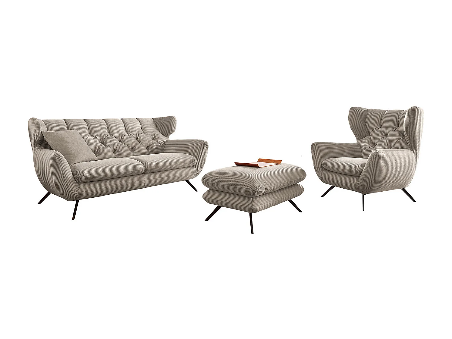 Sitzgruppe - Granit Cord - CHARME