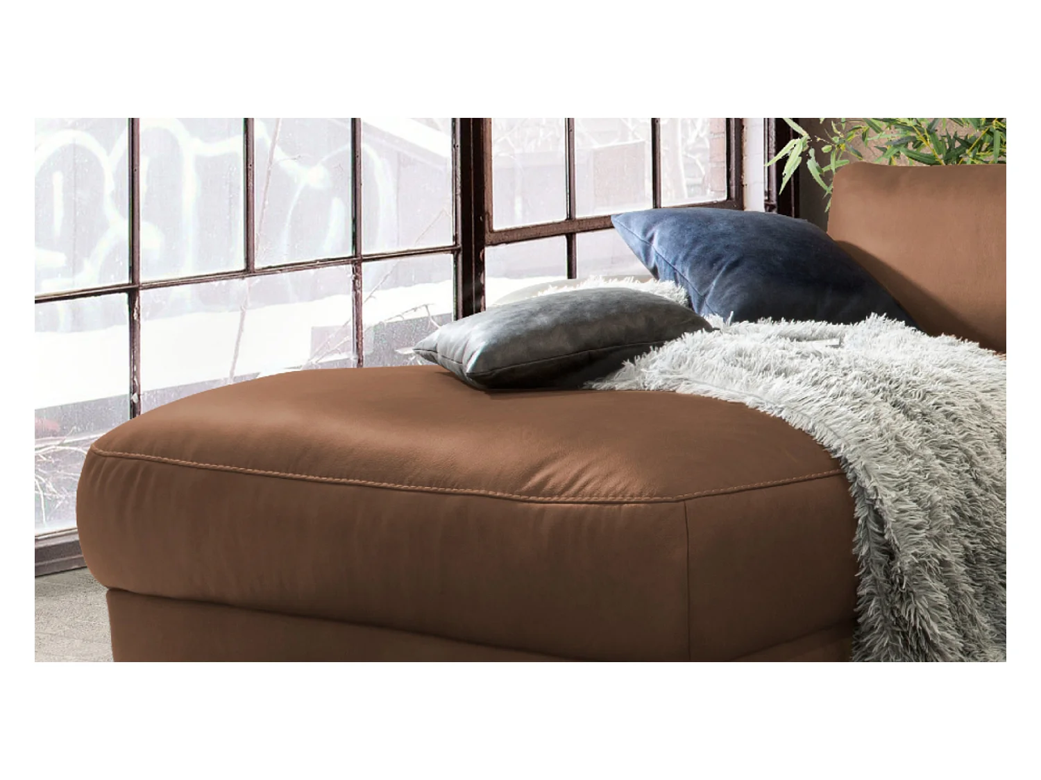 Hoekbank - Bruin Leer - LOLA