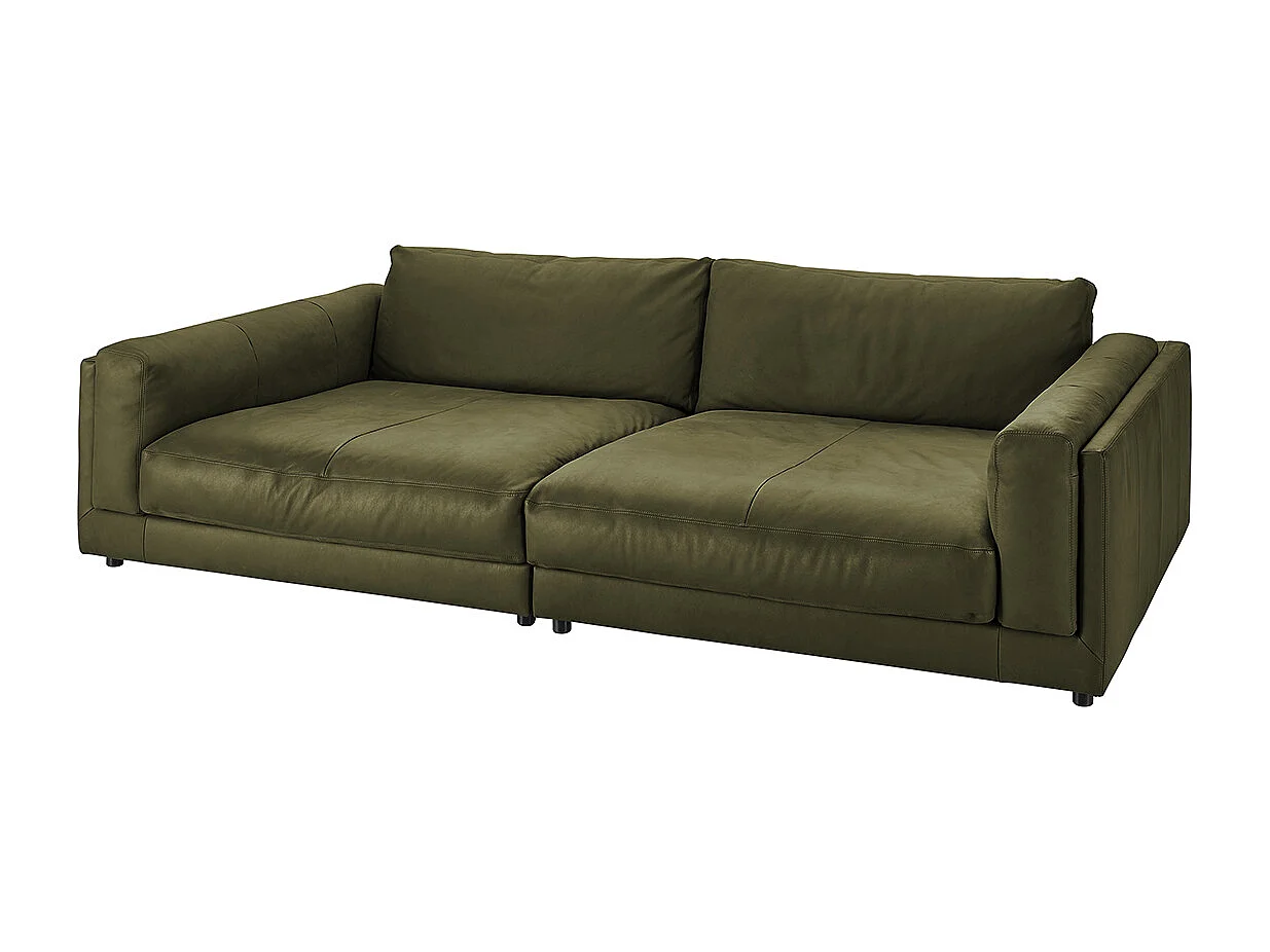 Sofá extra ancho - Verde piel - RAINA