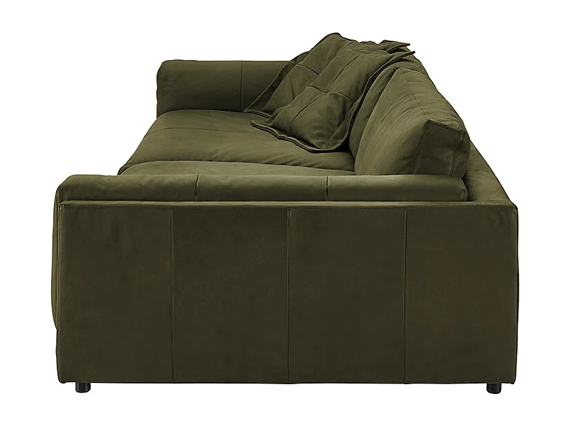 Sofá extra ancho - Verde piel - RAINA