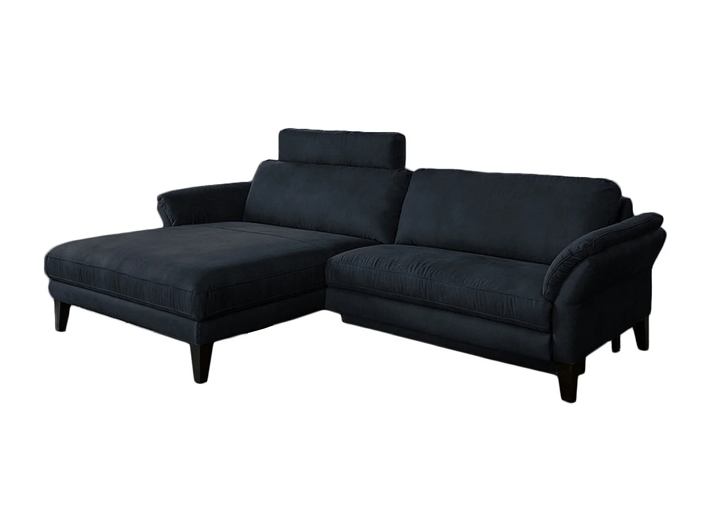 Hoekbank - Zwart Geweven stof - MALTA