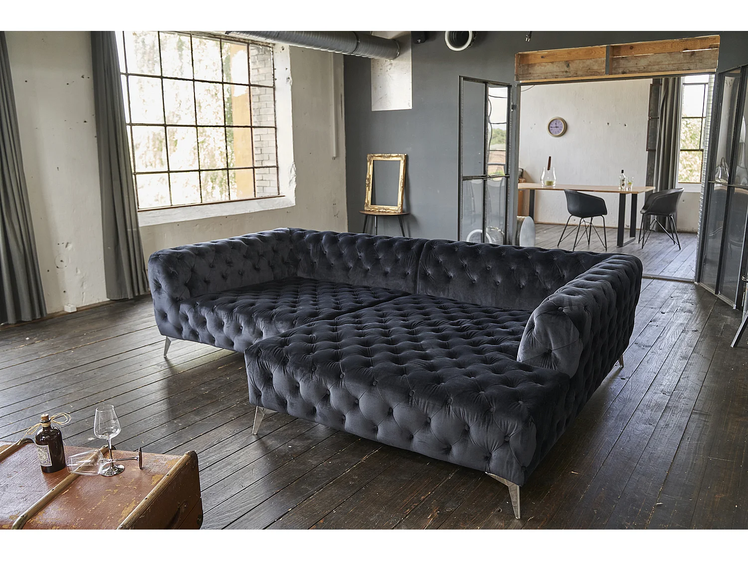 Canapé - Noir Velours - NARLA