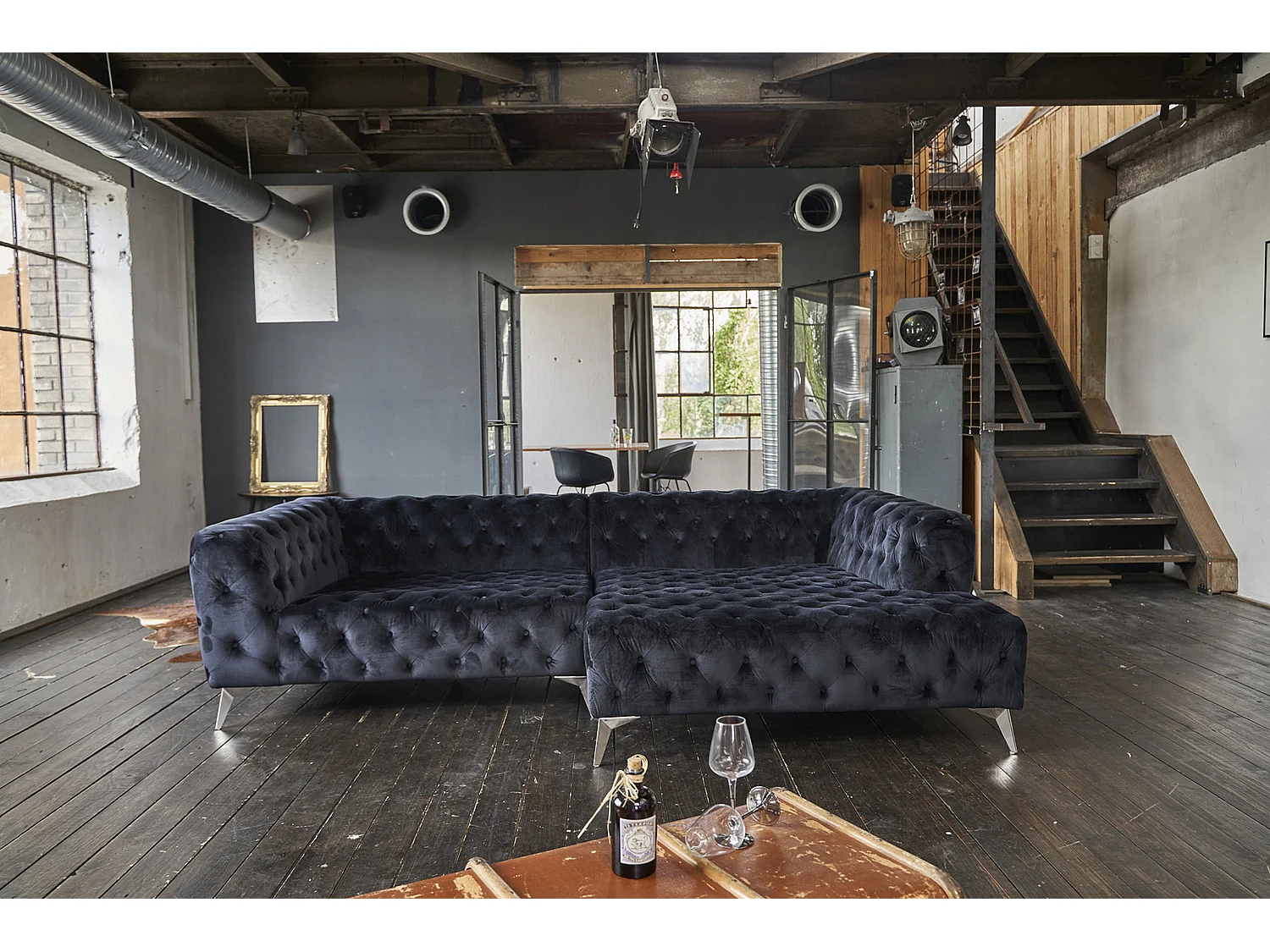 Canapé - Noir Velours - NARLA