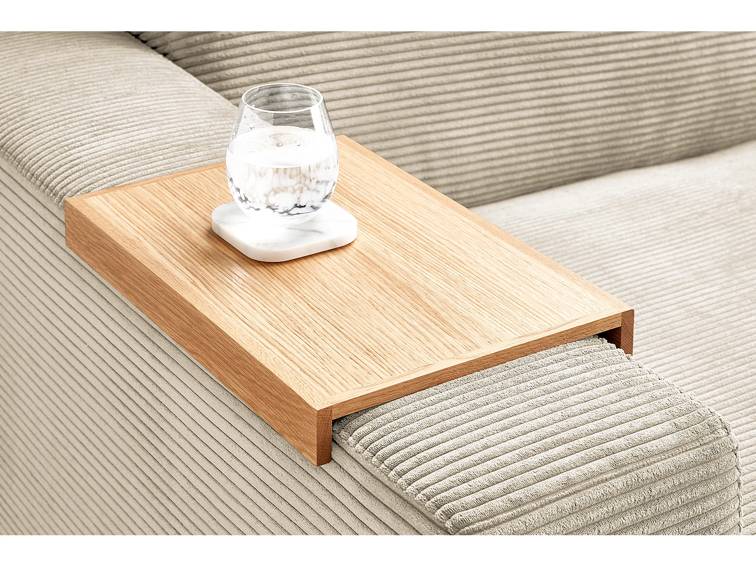 Bigsofa - Cremeweiß Cord - MADELINE