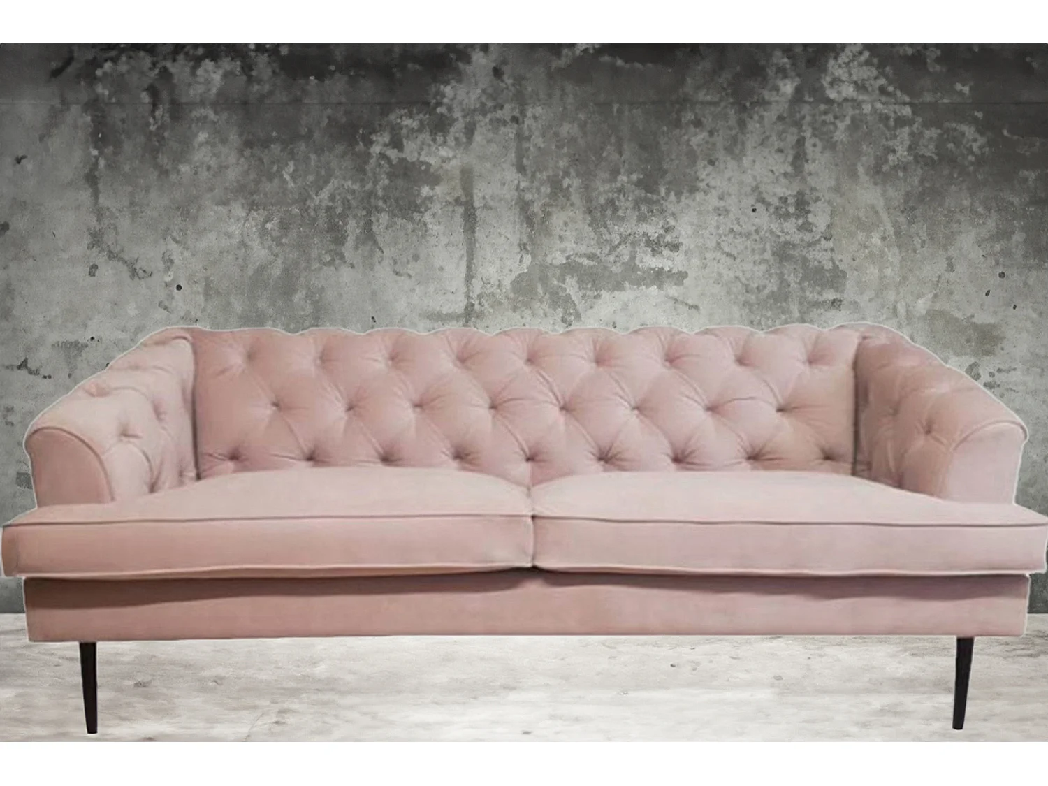 Canapé - Rose tissu tissé - MIRA