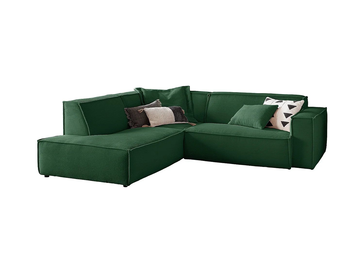 Canapé - vert émeraude Velours côtelé - SAMU