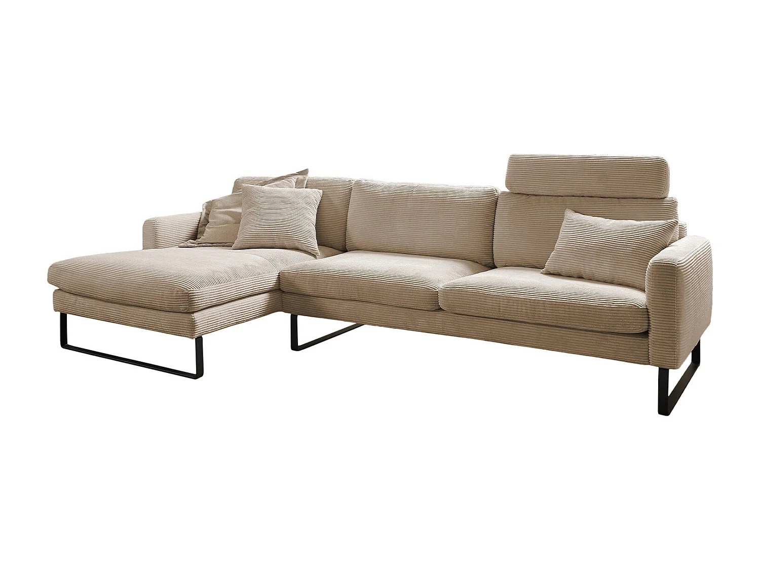 Ecksofa - Taupe Cord - RICARDA