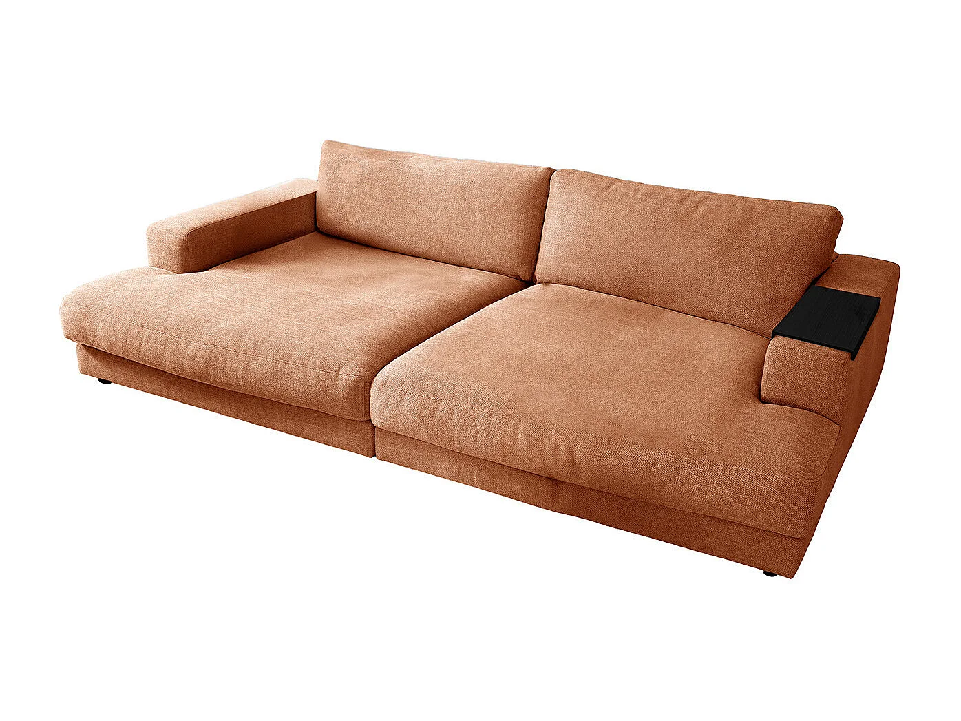 Canapé extra large - marron tissu tissé - MADELINE