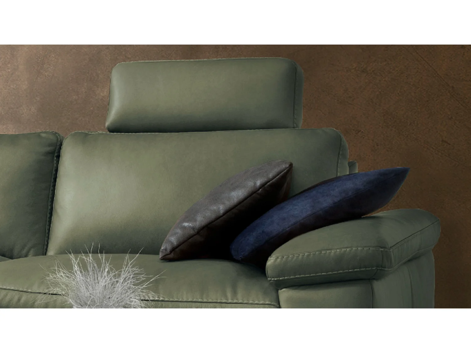 Sofá - verde oscuro piel - LOLA