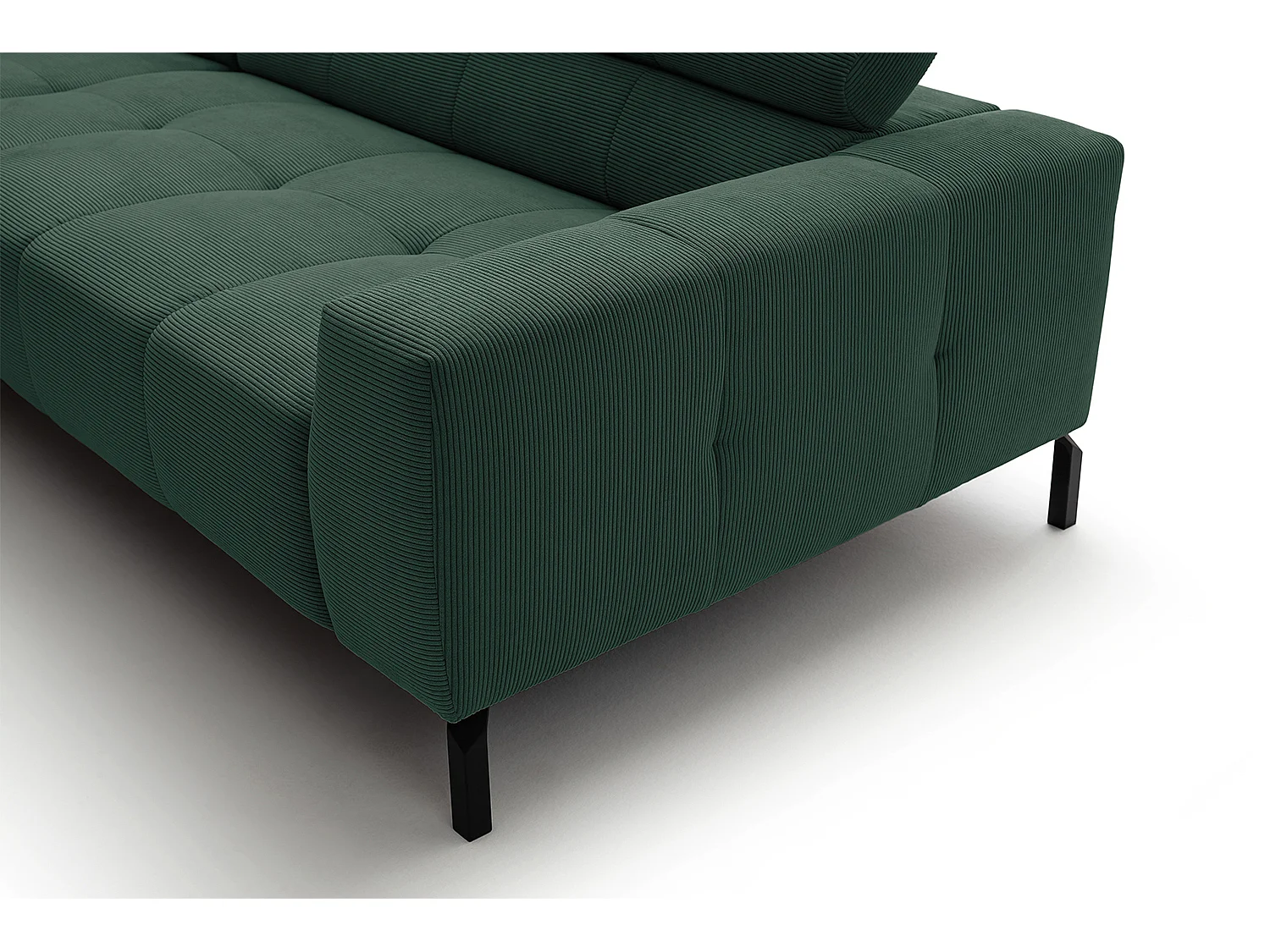 Ecksofa - Smaragdgrün Cord - OHIO