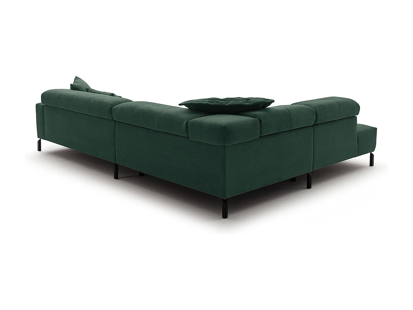Ecksofa - Smaragdgrün Cord - OHIO