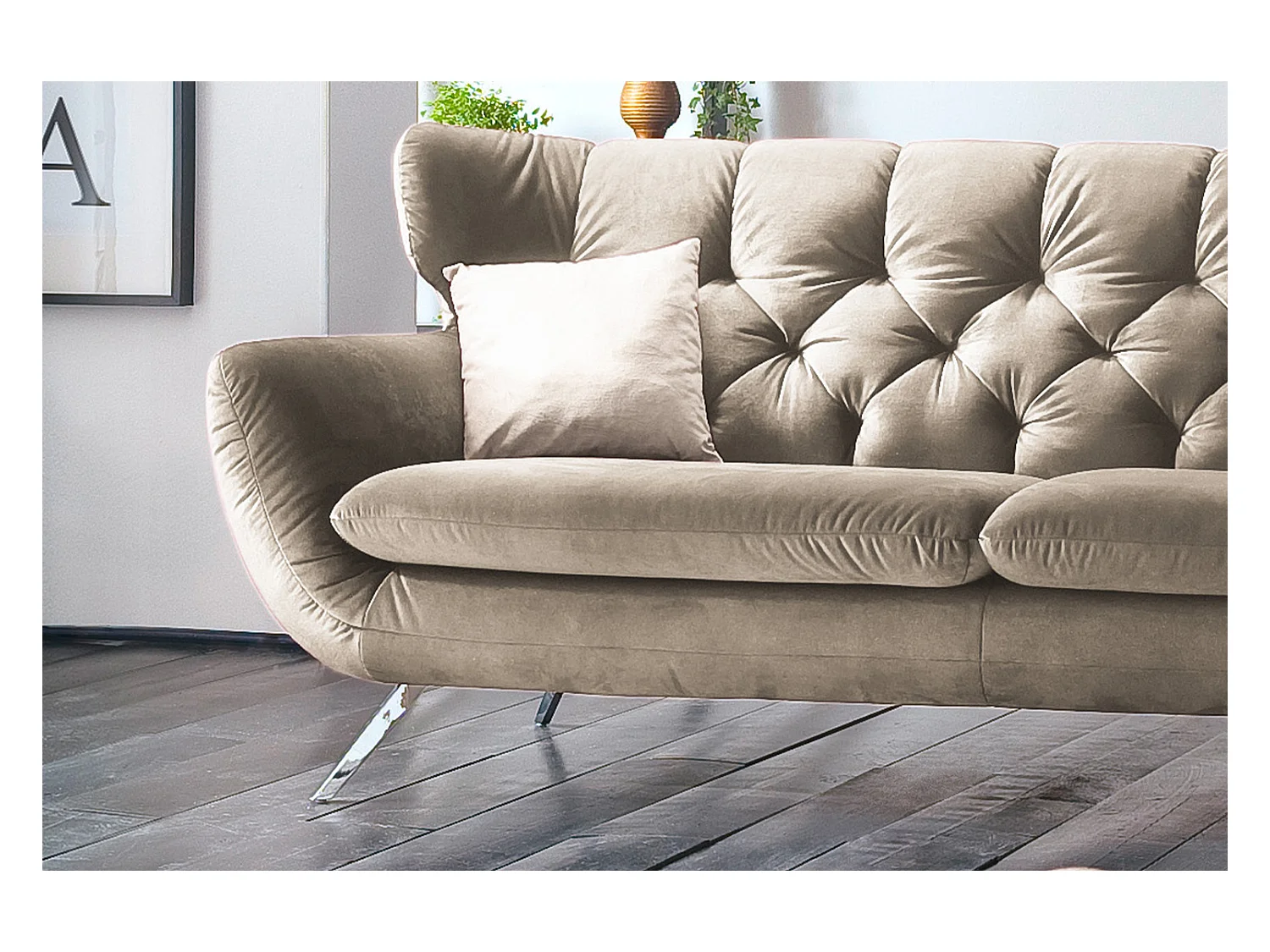 Sofa - Braun Velvet - CHARME