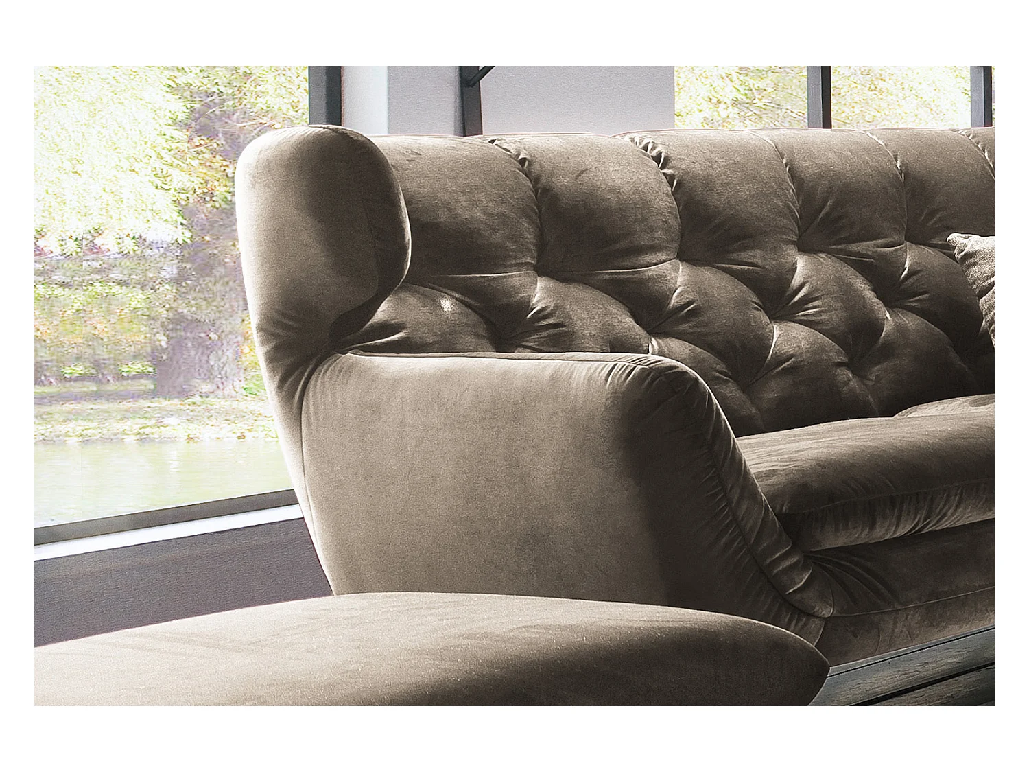 Sofa - Braun Velvet - CHARME