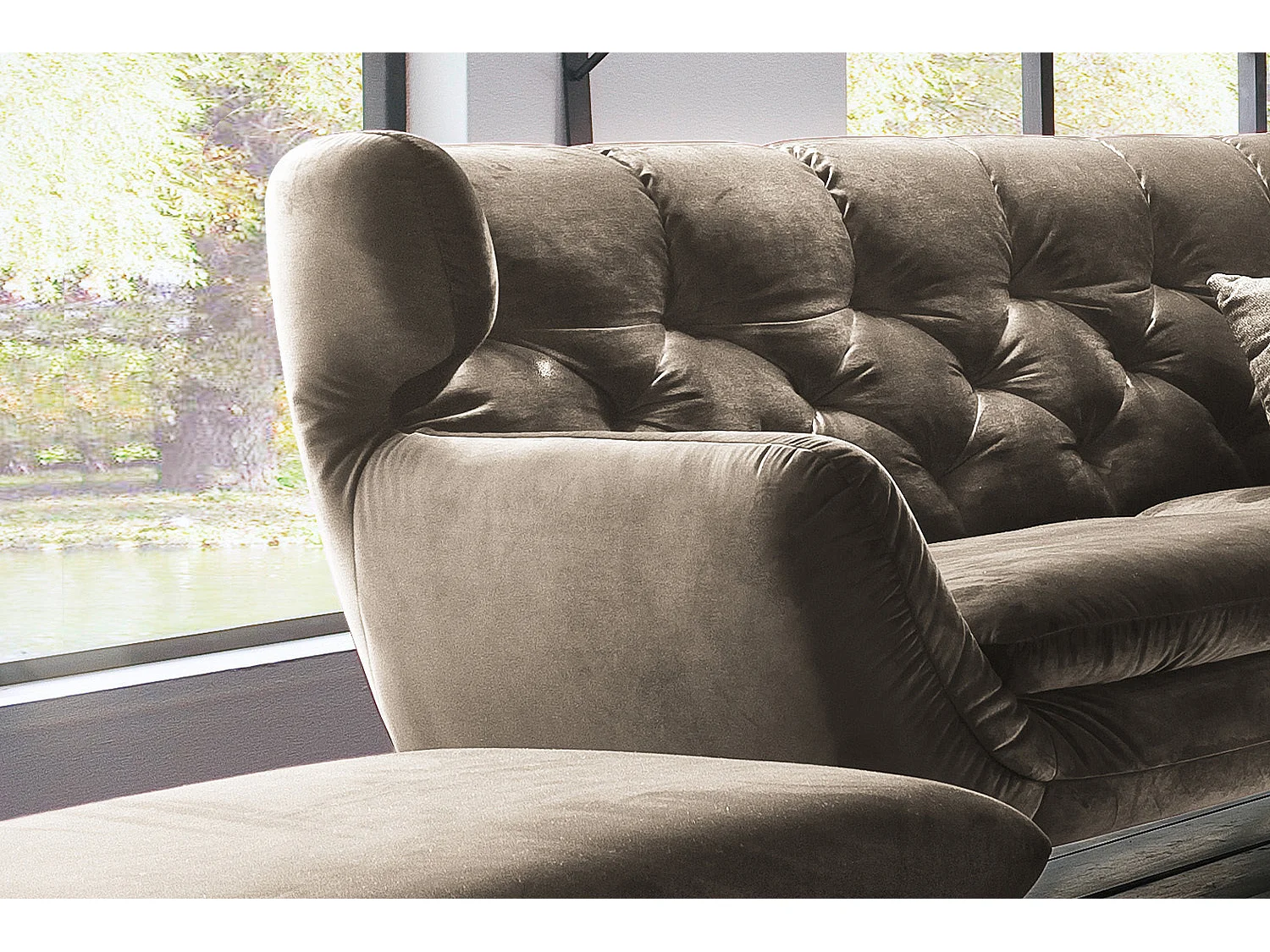 Sofa - Braun Velvet - CHARME