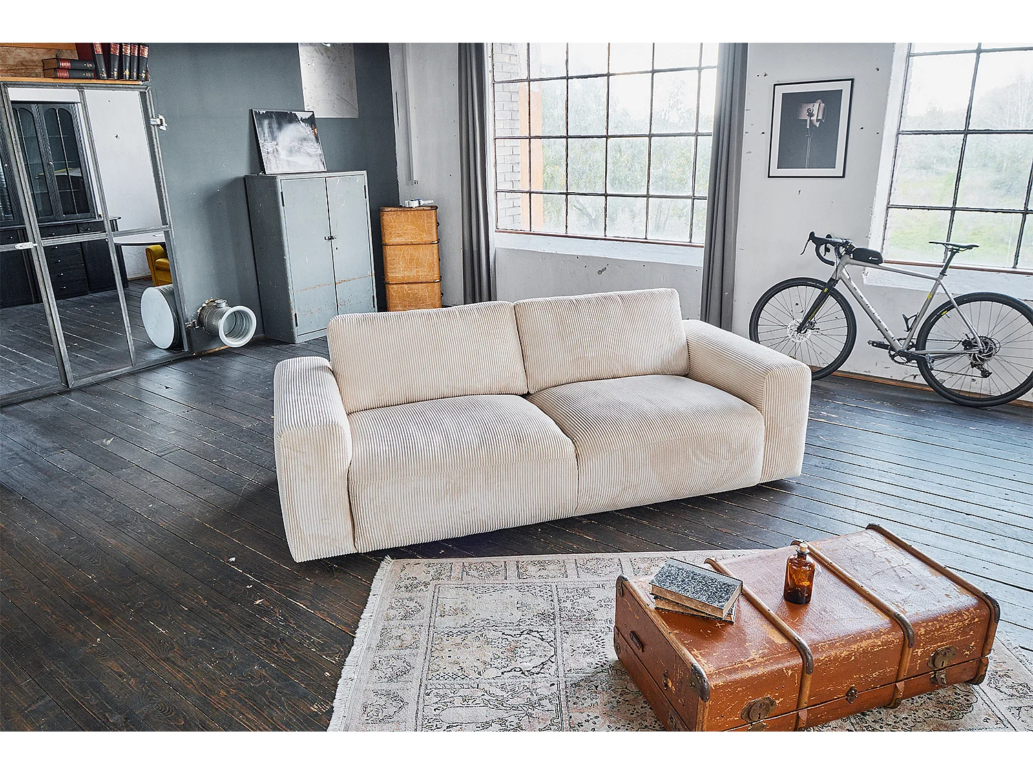 Sofa - Cremeweiß Cord - BODHI