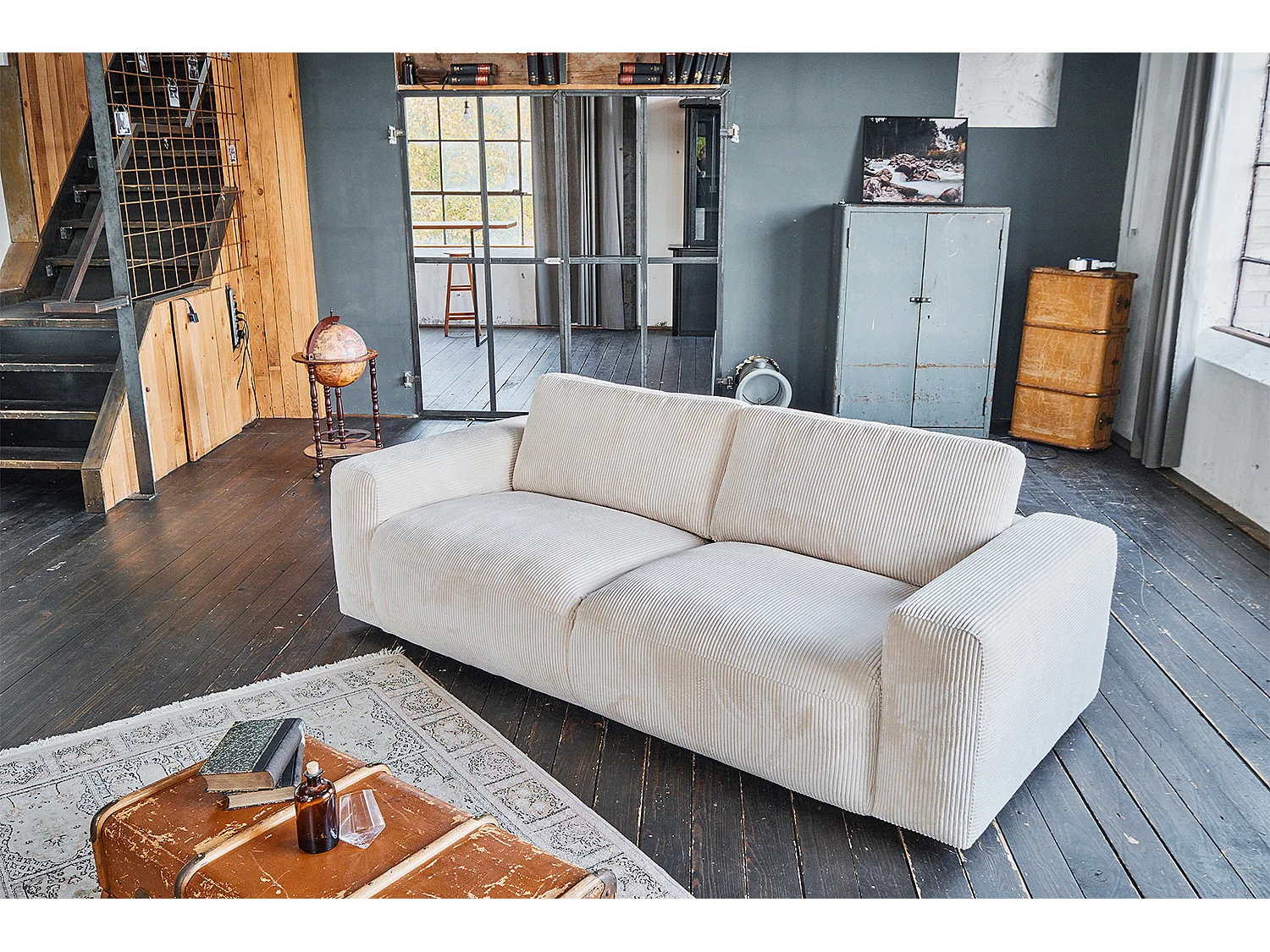 Sofa - Cremeweiß Cord - BODHI