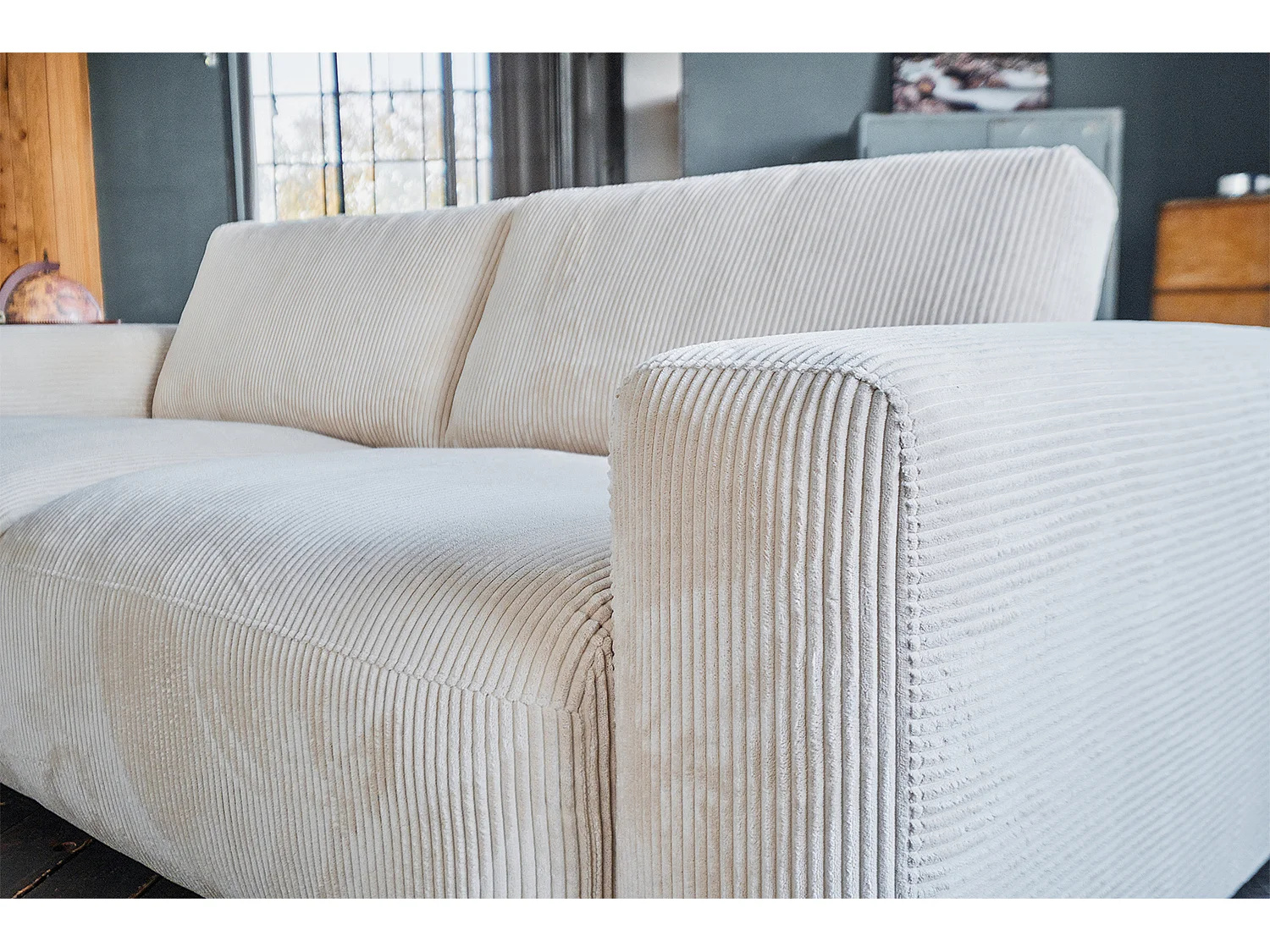 Sofa - Cremeweiß Cord - BODHI